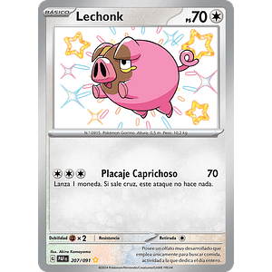 Lechonk Shiny 207/091  - Singles Pokemon TCG