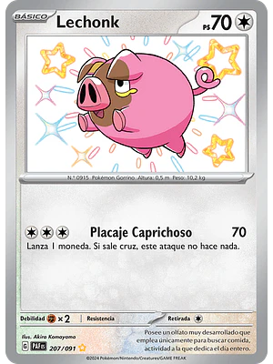 Lechonk Shiny 207/091  - Singles Pokemon TCG