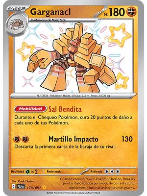 Garganacl - 178/091 - Shiny Rare - Español