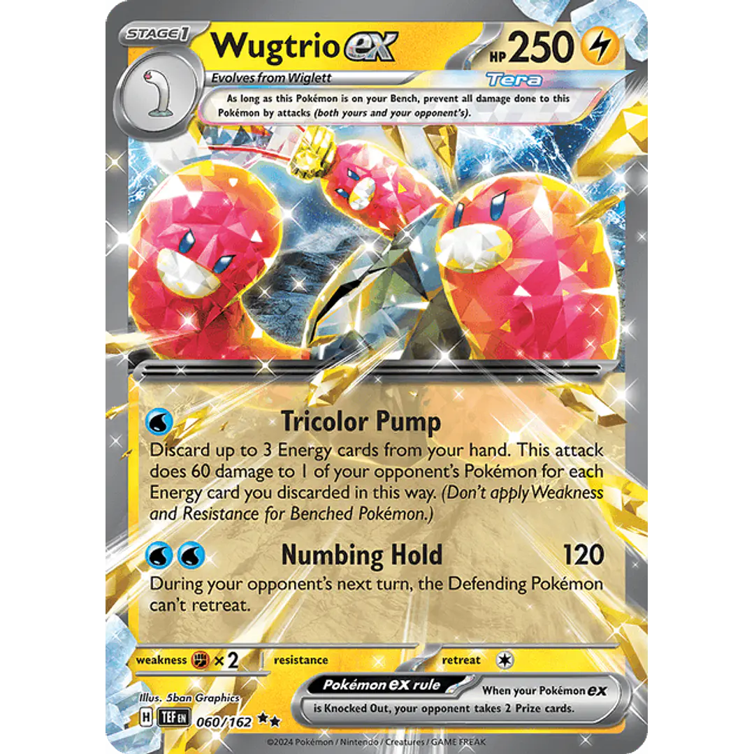 Wugtrio ex - 060/162 - Ultra Rare - Ingles 1