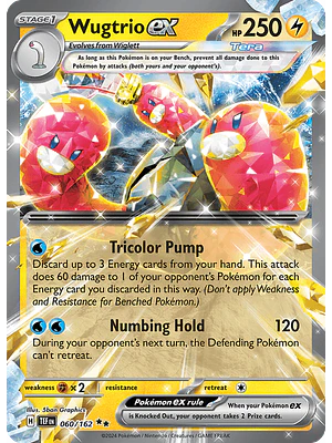 Wugtrio ex - 060/162 - Ultra Rare - Ingles