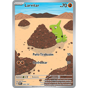 Larvitar - 203/197 - Illustration Rare - Español