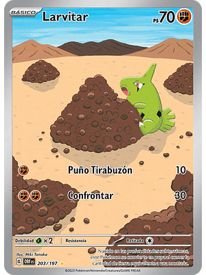 Larvitar - 203/197 - Illustration Rare - Español