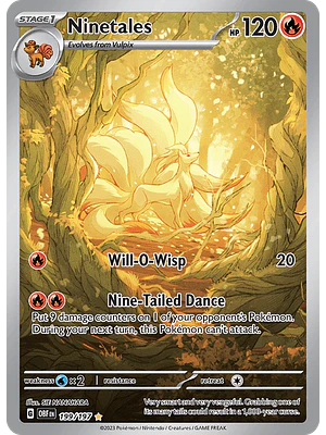 Ninetales - 199/197 - Illustration Rare - Ingles