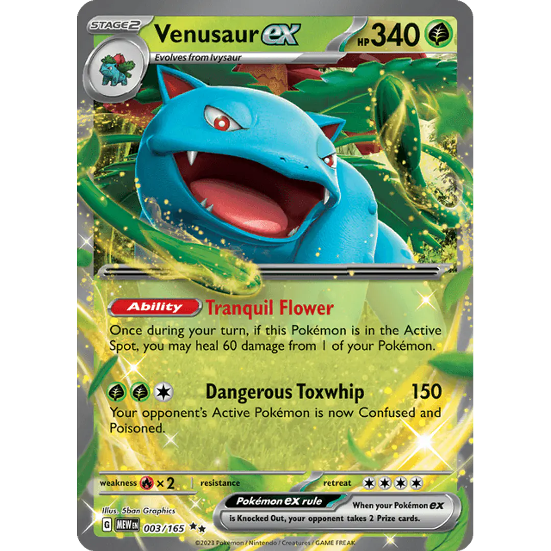 Venusaur Ex - 003/165 - Ultra Rare - Singles Pokemon 1