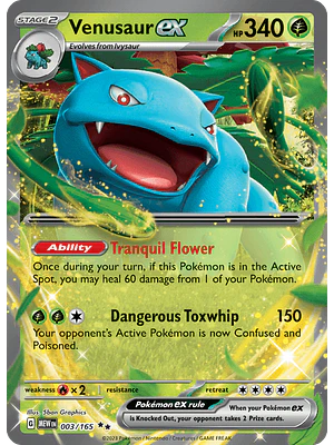 Venusaur Ex - 003/165 - Ultra Rare - Singles Pokemon