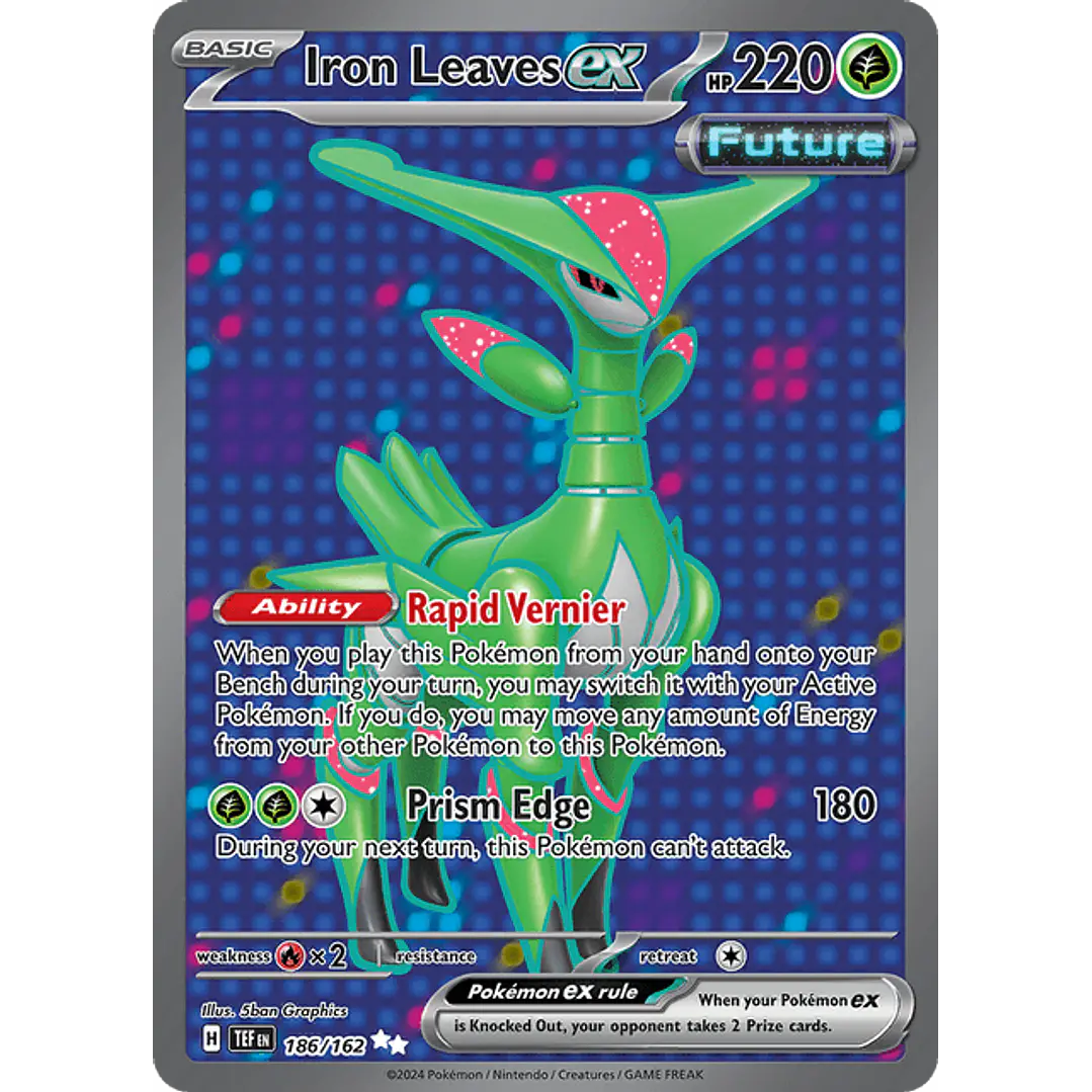 Iron Leaves ex - 186/162 - Full Art Secret Rare - Singles Pokemon 1