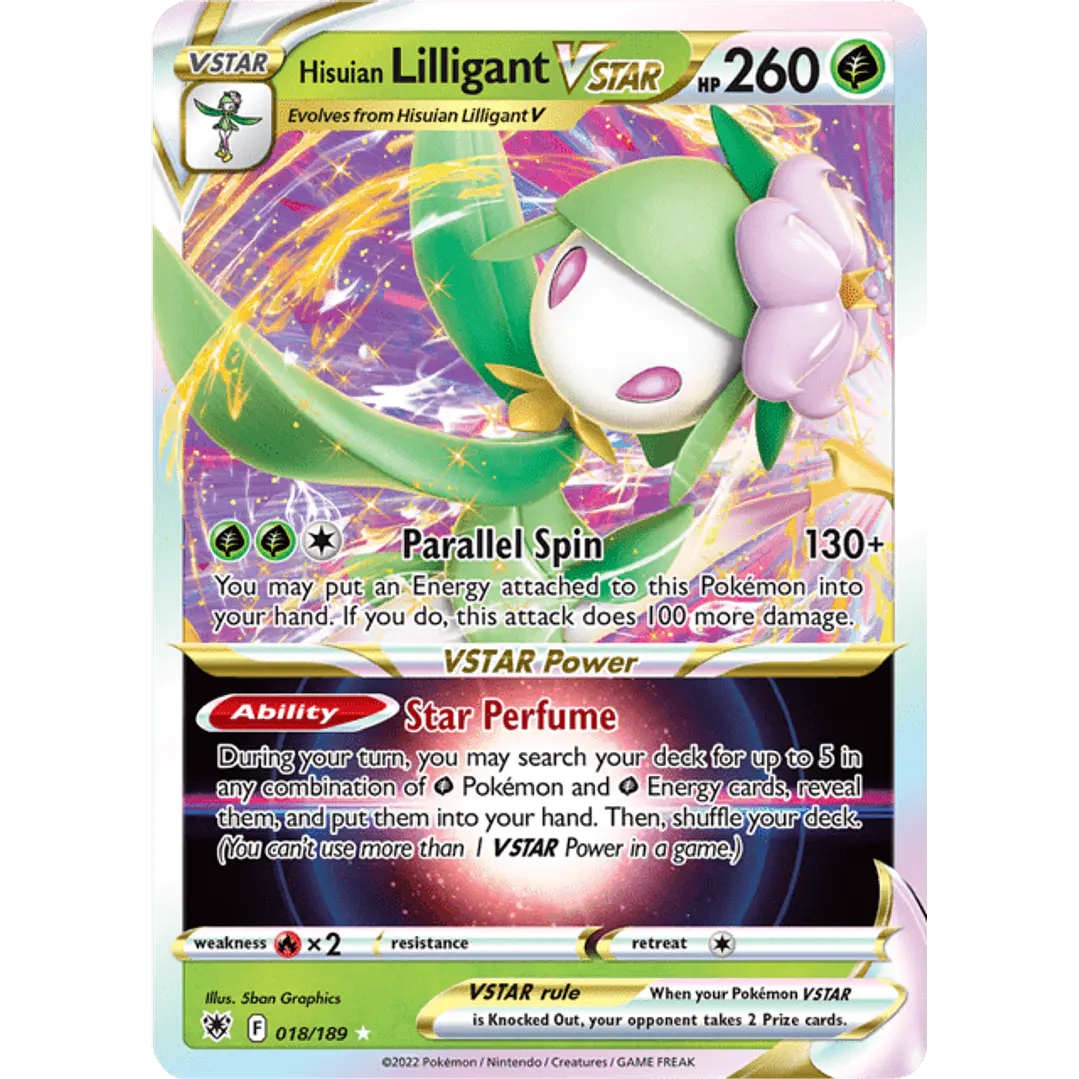 Hisuian Lilligant VSTAR - 018/189 - Ultra Rare - Singles Pokemon 1