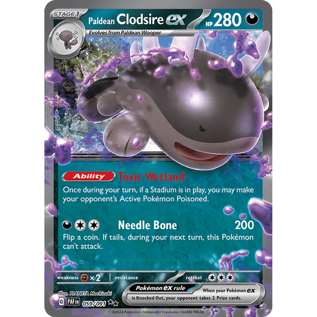 Paldean Clodsire ex - 059/091 - Ultra Rare - Singles Pokemon 1