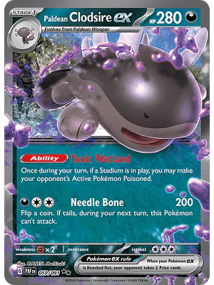 Paldean Clodsire ex - 059/091 - Ultra Rare - Singles Pokemon