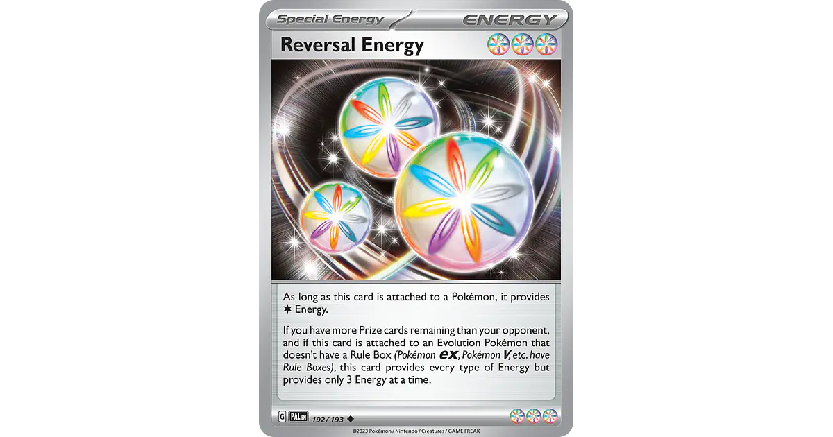 reversal energy pokemon card value - 192/193 - Paldea Evolved - Reverse Holo Pokemon Reversal Energy. Reversal Energy [Reverse Holo] #192