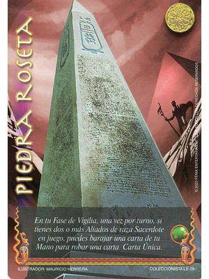 PIEDRA ROSETA COLECCIONISTA - SINGLES MITOS Y LEYENDAS
