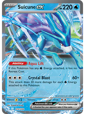 Suicune ex - 010/034 - rare - Ingles