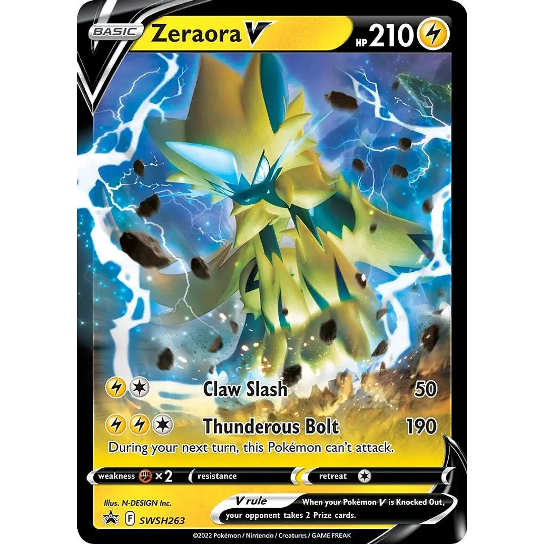 Zeraora V - SWSH263 - rare - Ingles 1