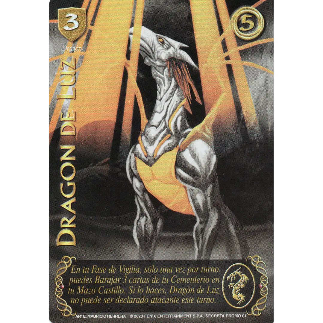 DRAGON DE LUZ SECRETA PROMO - SINGLES MITOS Y LEYENDAS 1