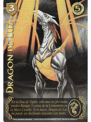 DRAGON DE LUZ SECRETA PROMO - SINGLES MITOS Y LEYENDAS