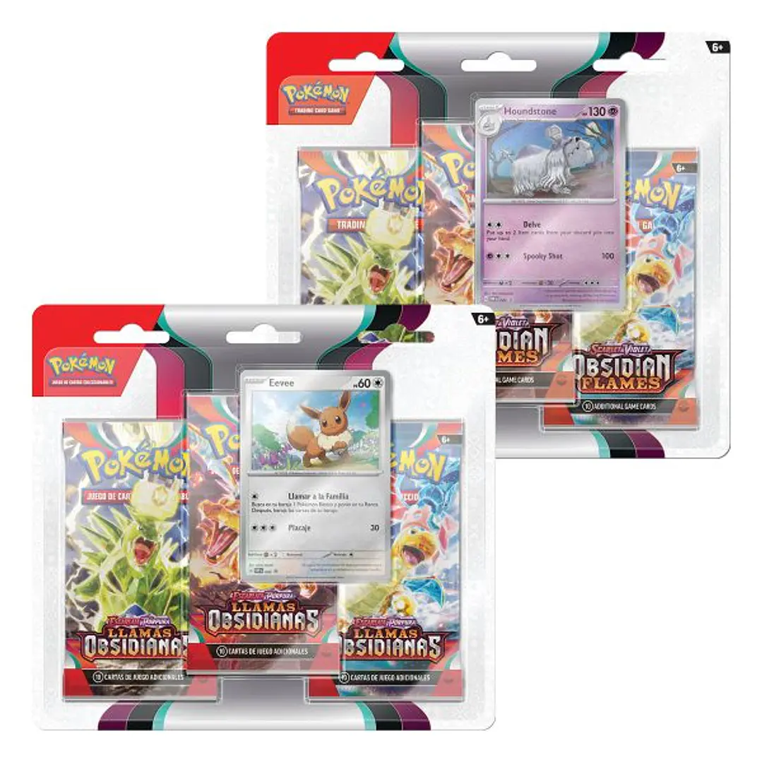 Escarlata y Púrpura Llamas Obsidianas 3 Pack Blister - POKEMON 1