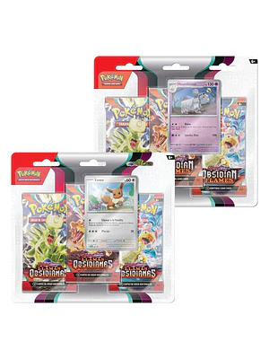 Escarlata y Púrpura Llamas Obsidianas 3 Pack Blister - POKEMON