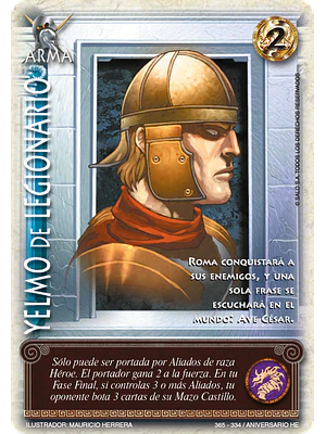 YELMO DE LEGIONARIO REWORK - SINGLES MITOS Y LEYENDAS