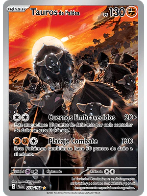 Paldean Tauros 218/193 - Singles Pokemon TCG
