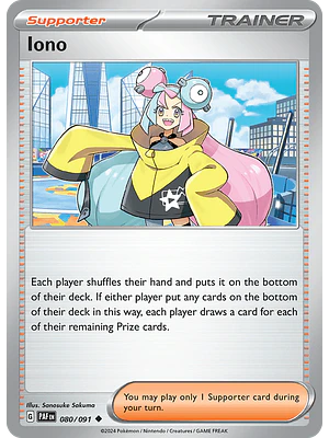 Iono 080/091  - Singles Pokemon TCG