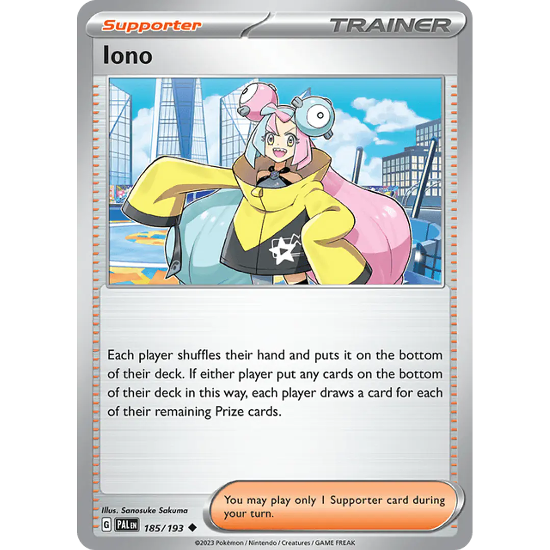 Iono 185/193  - Singles Pokemon TCG 1