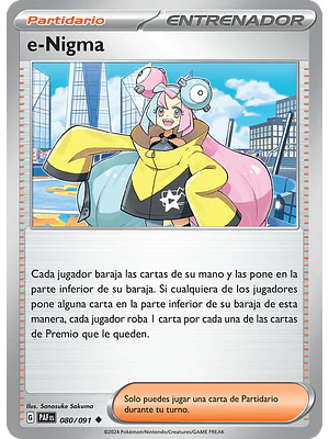 e.Nigma 080/091  - Singles Pokemon TCG
