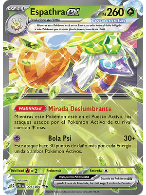 Espathra Ex 006/091 - Singles Pokemon TCG