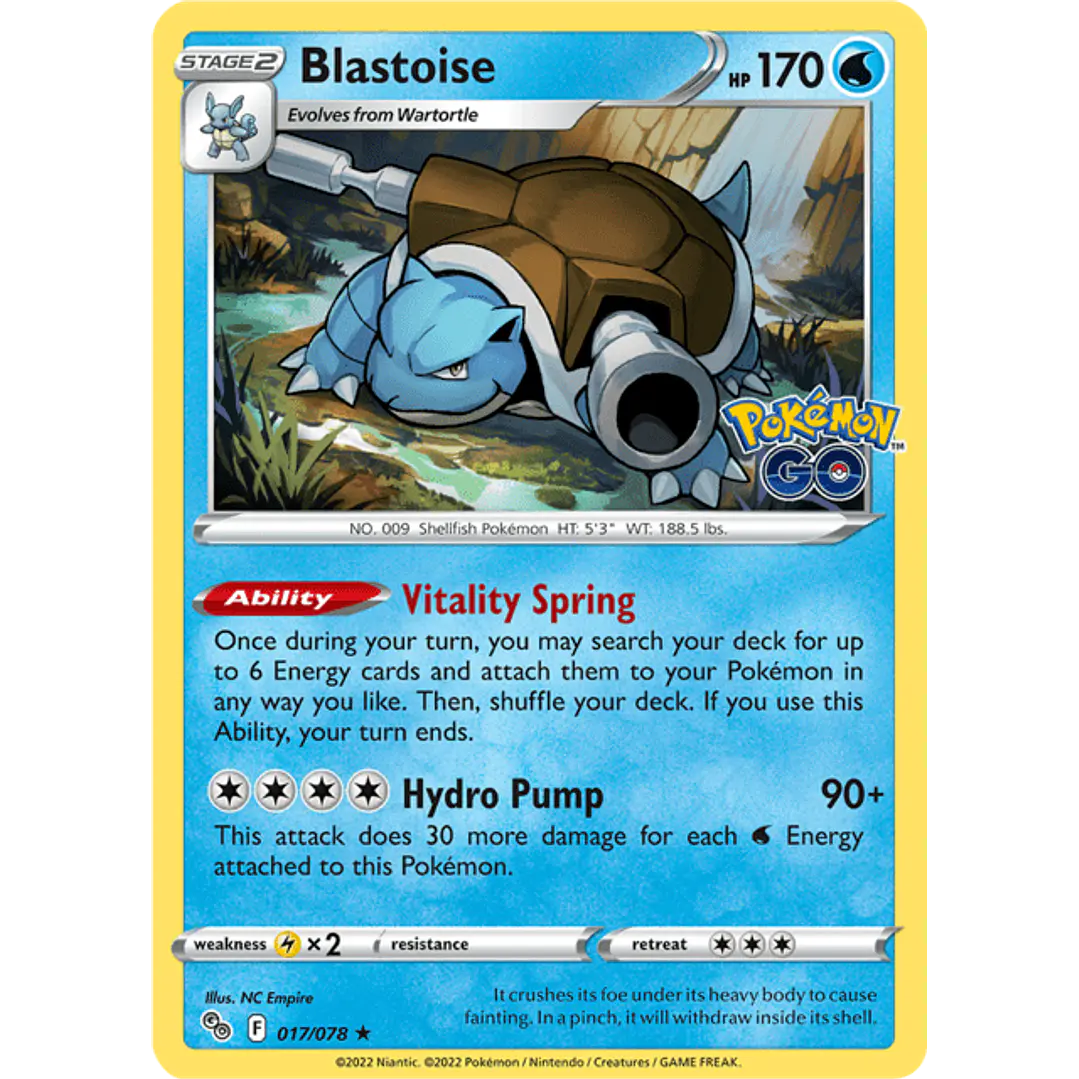 Blastoise 017/078 - Singles Pokemon TCG 1