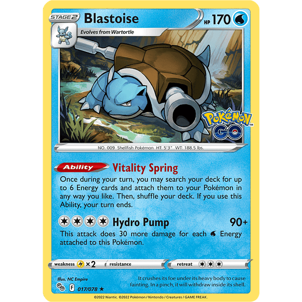 Blastoise 017/078 - Singles Pokemon TCG