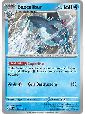 Baxcalibur 060/193 - Singles Pokemon TCG