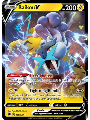 Raikou V - 048/172 - Singles Pokemon TCG