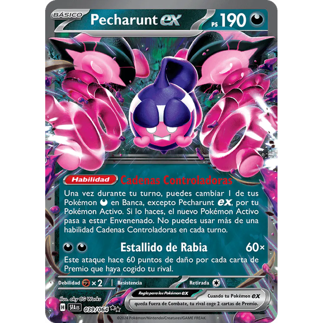 Pecharunt Ex 039/064 - Singles Pokemon TCG 1