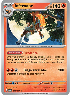 Infernape 033/167 Holo - Singles Pokemon TCG