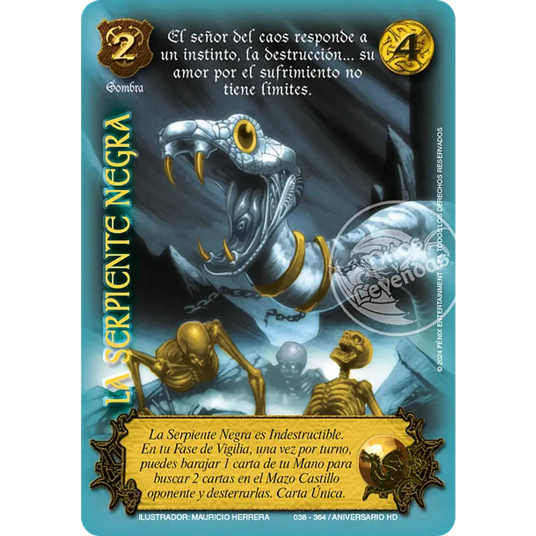 LA SERPIENTE NEGRA FOIL DORADO - SINGLES MITOS Y LEYENDAS 1
