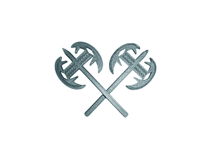 Hacha Doble (par) Fossil Grey - Accesorios Dummy 13 (Misión 13)