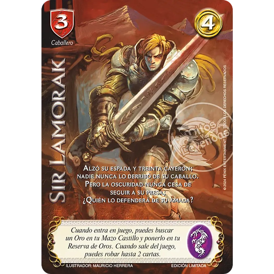 SIR LAMORAK (LBPB24 - FOIL LLUVIA) - SINGLES MITOS Y LEYENDAS 1