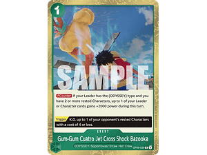 GUM-GUM CUATRO JET CROSS SHOCK BAZOOKA OP09-039 - SINGLES ONE PIECE