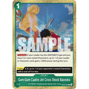 GUM-GUM CUATRO JET CROSS SHOCK BAZOOKA OP09-039 - SINGLES ONE PIECE