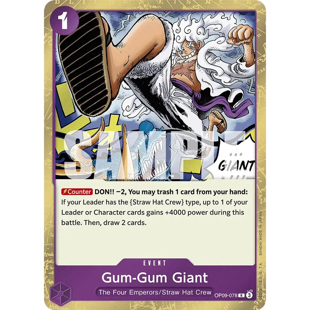 GUM-GUM GIANT OP09-078 - SINGLES ONE PIECE 1