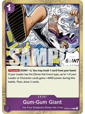 GUM-GUM GIANT OP09-078 - SINGLES ONE PIECE