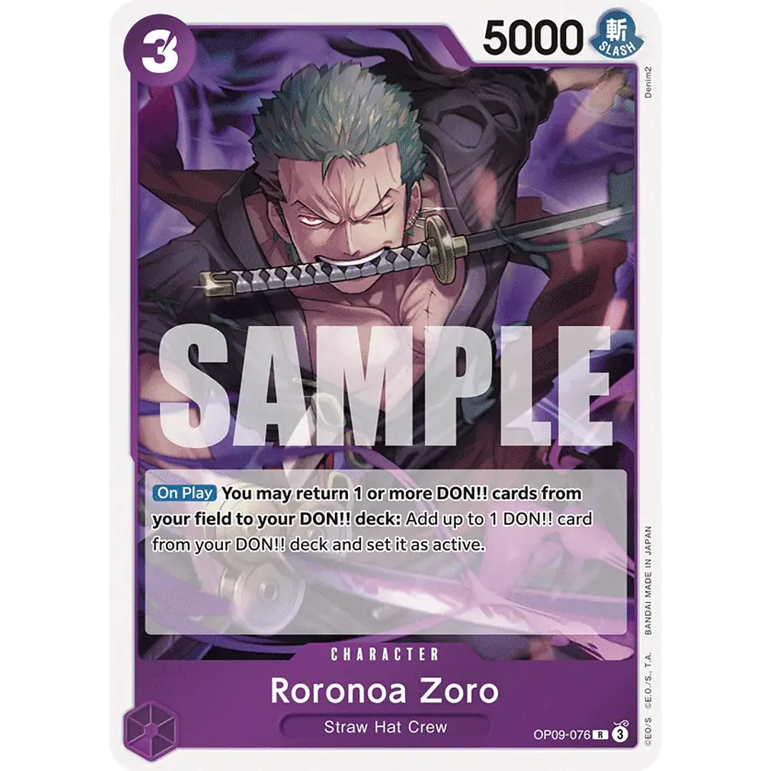 RORONOA ZORO OP09-076 - SINGLES ONE PIECE 1