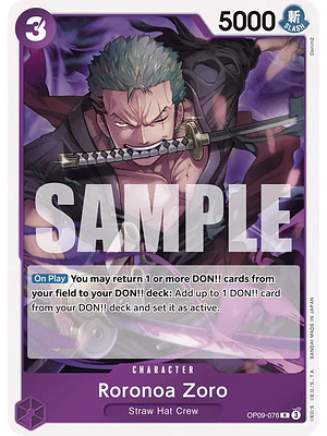 RORONOA ZORO OP09-076 - SINGLES ONE PIECE