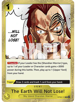 THE EARTH WILL NOT LOSE! OP08-115- SINGLES ONE PIECE