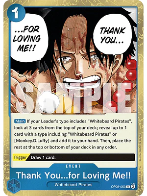 THANK YOU...FOR LOVING ME!! OP08-053 - SINGLES ONE PIECE