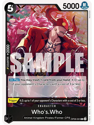 WHO'S.WHO OP08-091 - SINGLES ONE PIECE