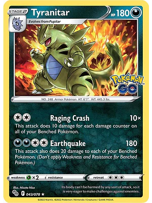 TYRANITAR 043/078 POKEMON TEAM GO