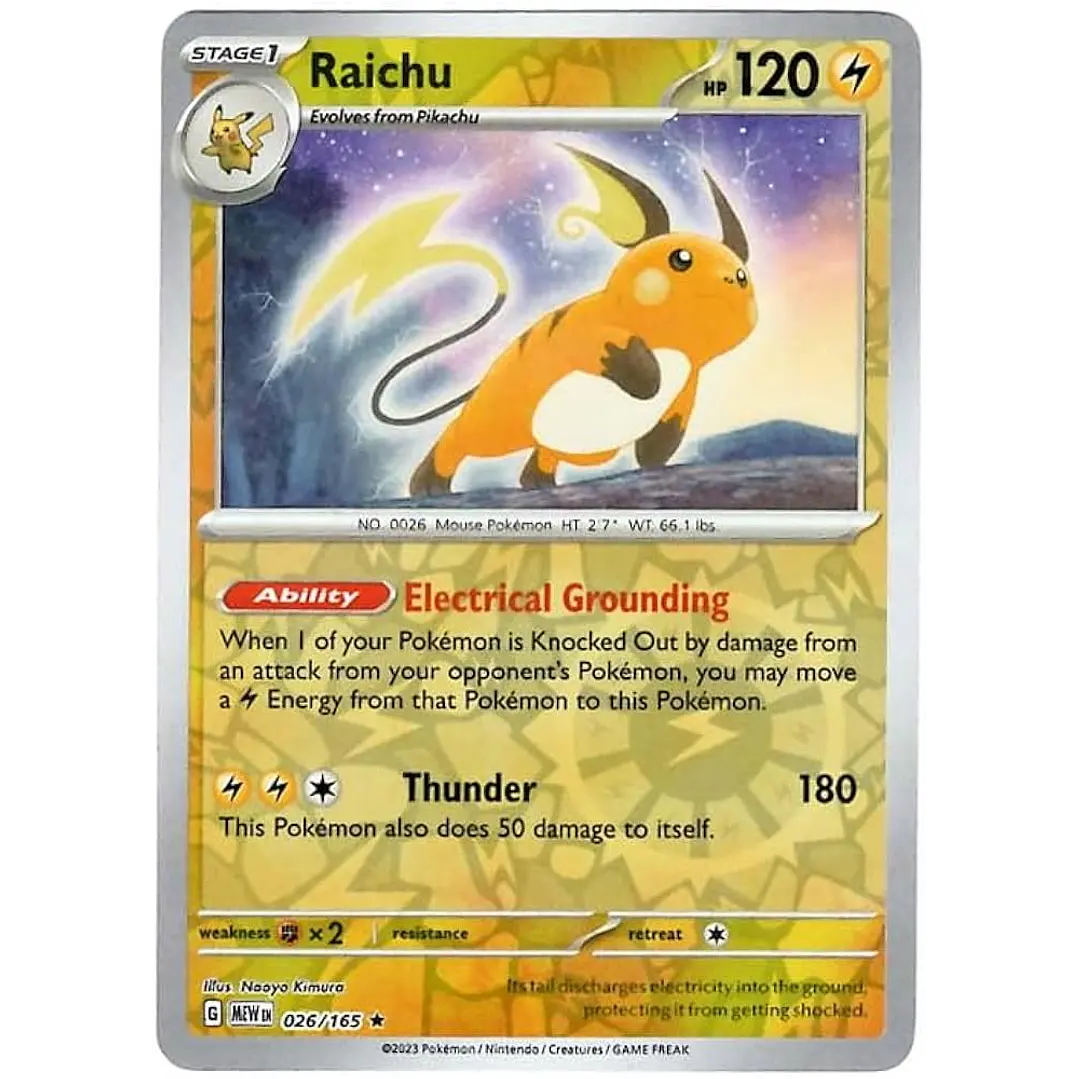 RAICHU (026/165) REVERSE HOLLO ESPAÑOL 1