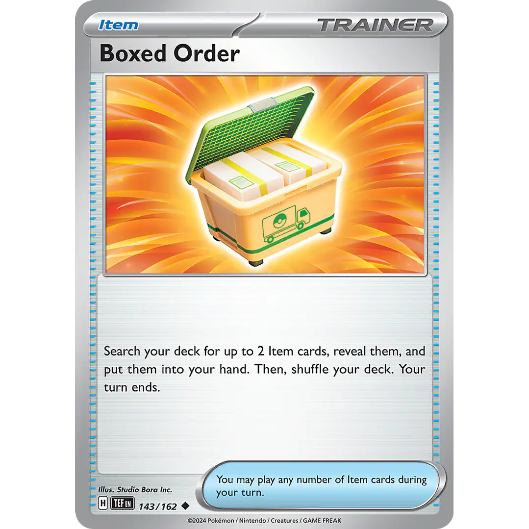  BOXED ORDER - 143/162 1