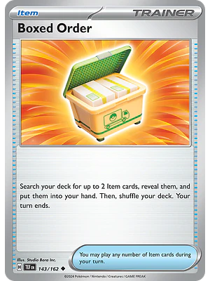  BOXED ORDER - 143/162